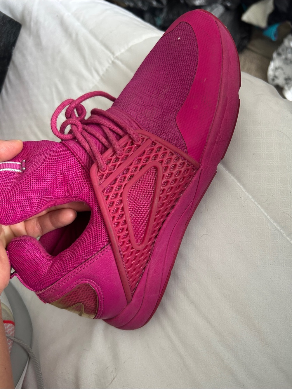 Aldo Women's Magenta Lace-Up Athletic Sneaker